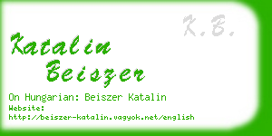 katalin beiszer business card